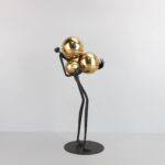 Abstract Sculpture – Golden Spheres - Image 3