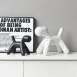 Speckled Dog Sculpture Duo – Black & White - Image 4
