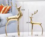 Golden Deer Sculpture Set - Image 5