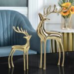 Golden Deer Sculpture Set - Image 4