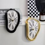 Melting Shelf Clock – Gold Frame - Image 4