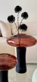 Amber Glass Vase Set – Contemporary Design - Image 2