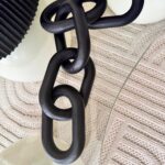 Matte Black Link Sculpture – Decorative Chain