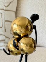 Abstract Sculpture – Golden Spheres - Image 2