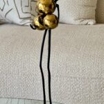 Abstract Sculpture – Golden Spheres