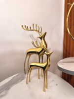 Golden Deer Sculpture Set - Image 3