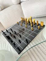Modern Chess Set – Black & Gold Edition