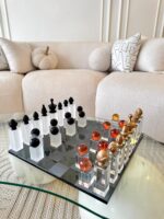 Luxury Crystal Chess Set – Bronze & Black - Image 5